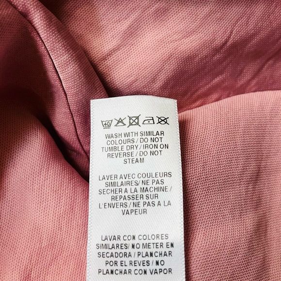 ASOS Off Shoulder Drape Faux Wrap Bell Sleeve Top Dusty Pink Size 0 - Picture 7 of 9